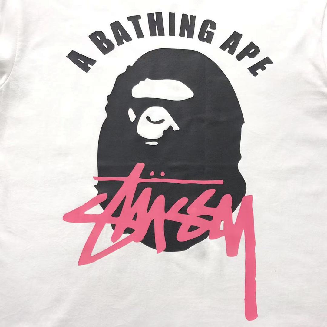 Bape 85 STUSSY BAPE T-SHIRT 3104151931 (Im 170Cm 60Kg I Wear Size S In The Phot) - Image 9