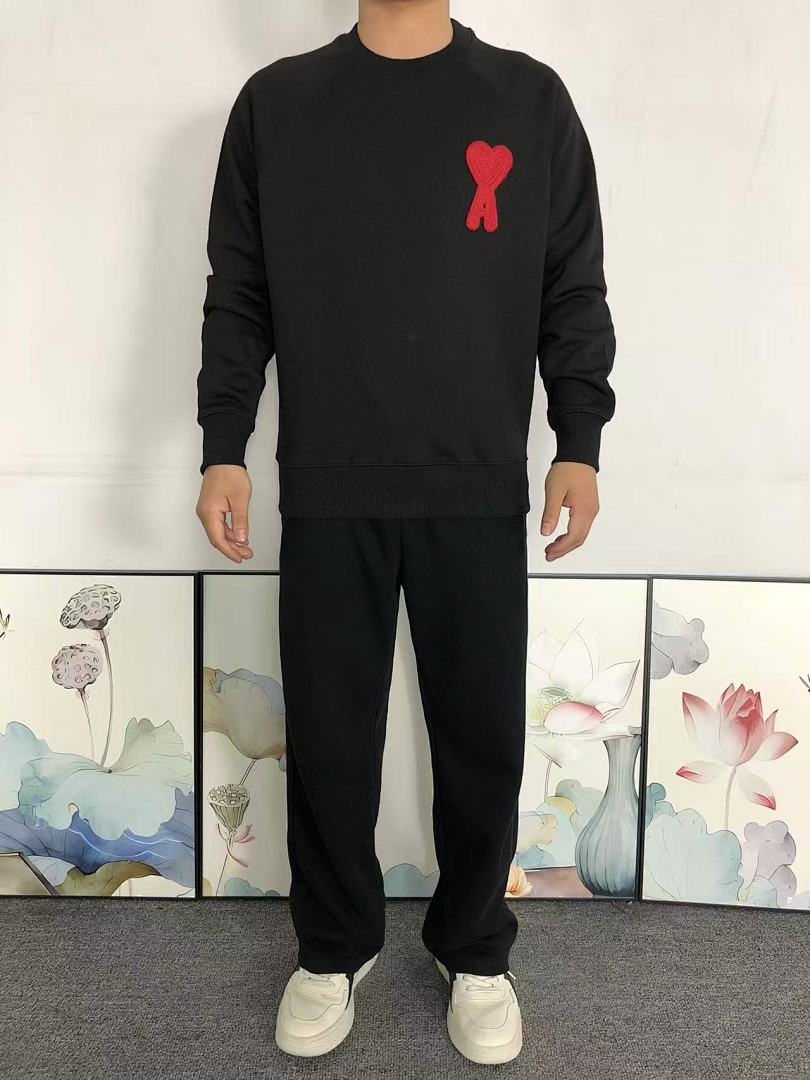 AMI 125 AMI HOODIE 3201081017 (Im 170Cm 60Kg I Wear Size S In The Phot) - Image 3