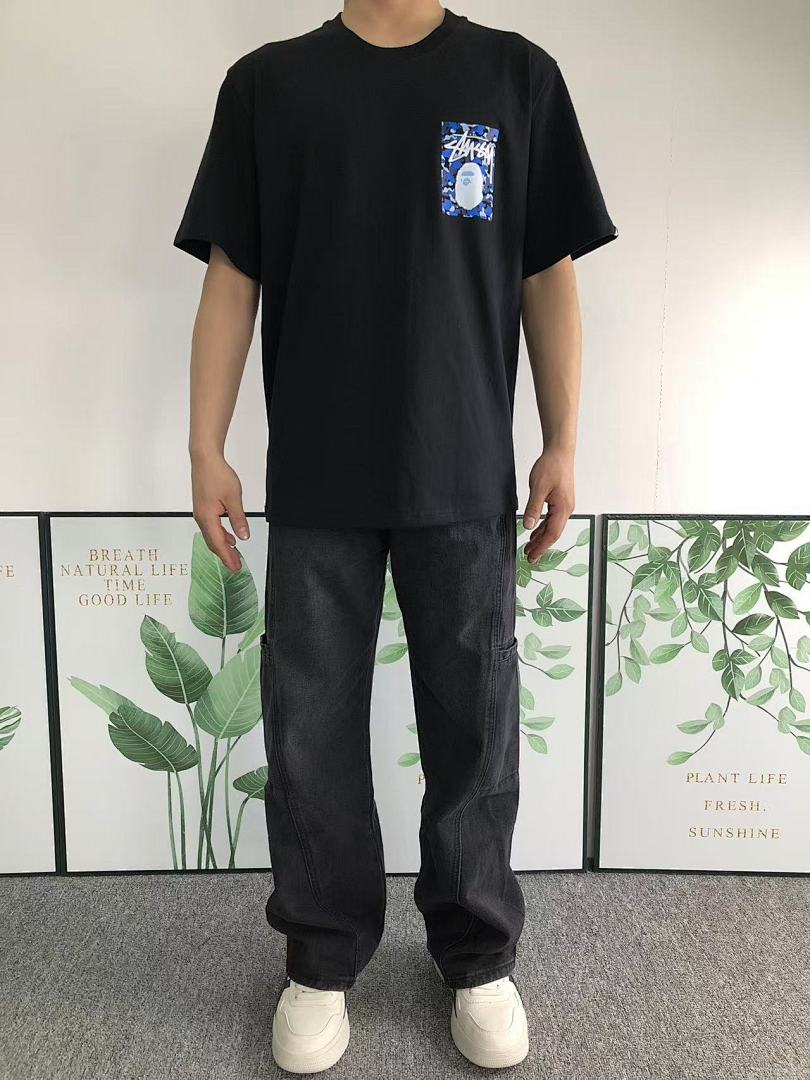 Bape 79 BAPE STUSSY T-SHIRT 411183542 (Im 170Cm 57Kg I Wear Size S In The Phot) - Image 3