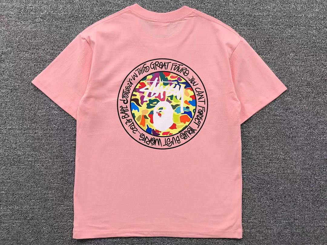 Bape 79 BAPE STUSSY T-SHIRT 411182842 (Im 170Cm 57Kg I Wear Size S In The Phot) - Image 7