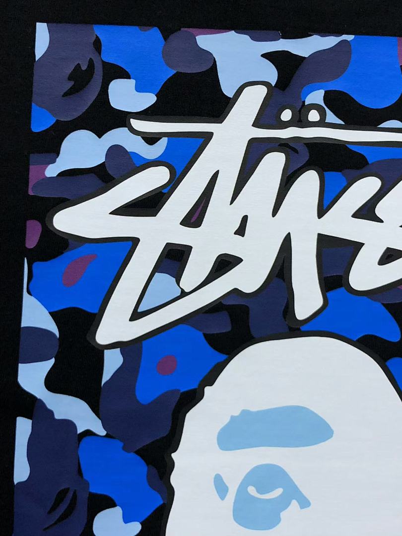 Bape 79 BAPE STUSSY T-SHIRT 411183542 (Im 170Cm 57Kg I Wear Size S In The Phot) - Image 14