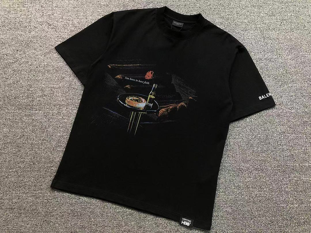 Balenciaga 129 B⭐L⭐⭐⭐IA⭐A T-SHIRT 3206173121 (Im 170Cm 60Kg I Wear Size S In The Phot) - Image 6