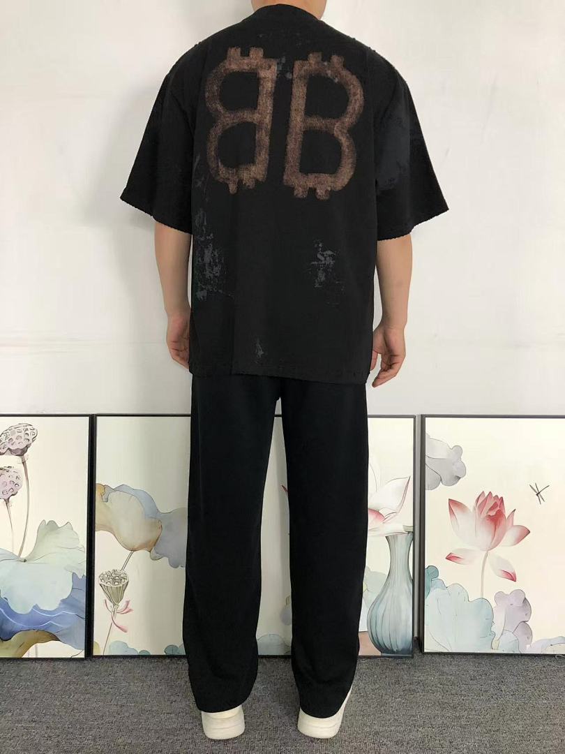 Balenciaga 125 B⭐L⭐⭐⭐IA⭐A T-SHIRT 42032302163 (Im 170Cm 60Kg I Wear Size XS In The Phot) - Image 4