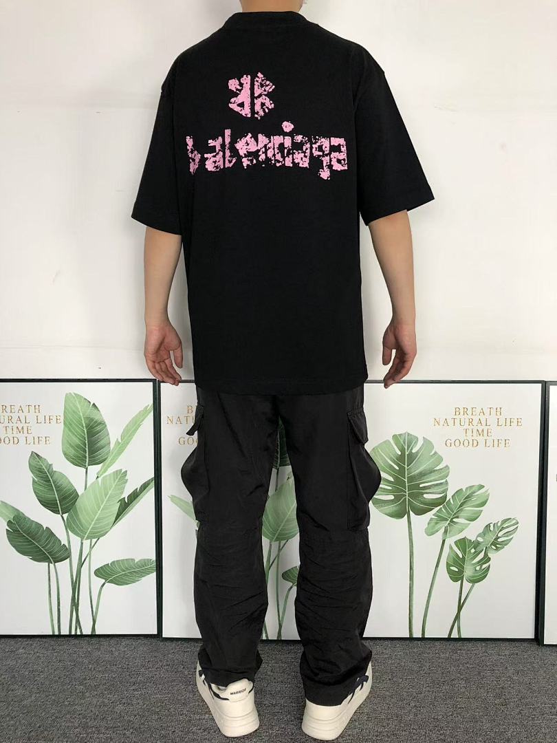 Balenciaga 95 B⭐L⭐⭐⭐IA⭐A T-SHIRT 502171381 (Im 170Cm 57Kg I Wear Size 1 In The Phot) - Image 4