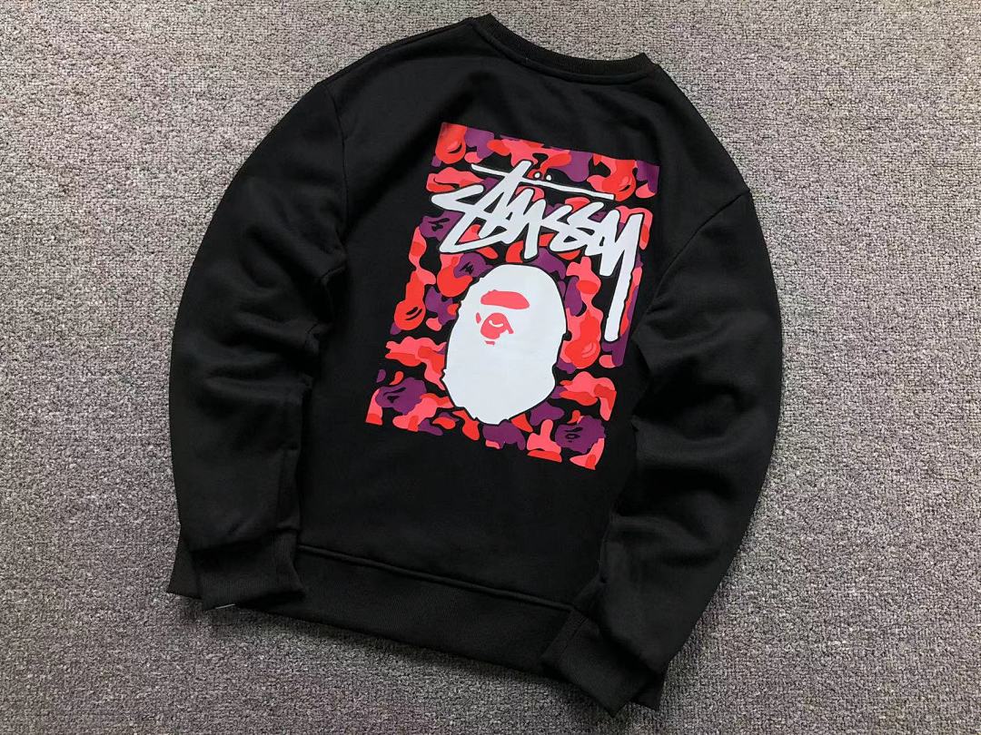 Bape 125 BAPE STUSSY HOODIE 4111280617 (Im 170Cm 55Kg I Wear Size S In The Phot) - Image 8