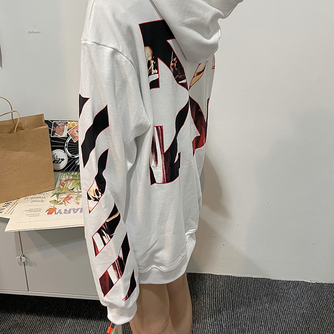 Off-White 129 OFF-WHITE (WHITE HOODIE) - Image 44