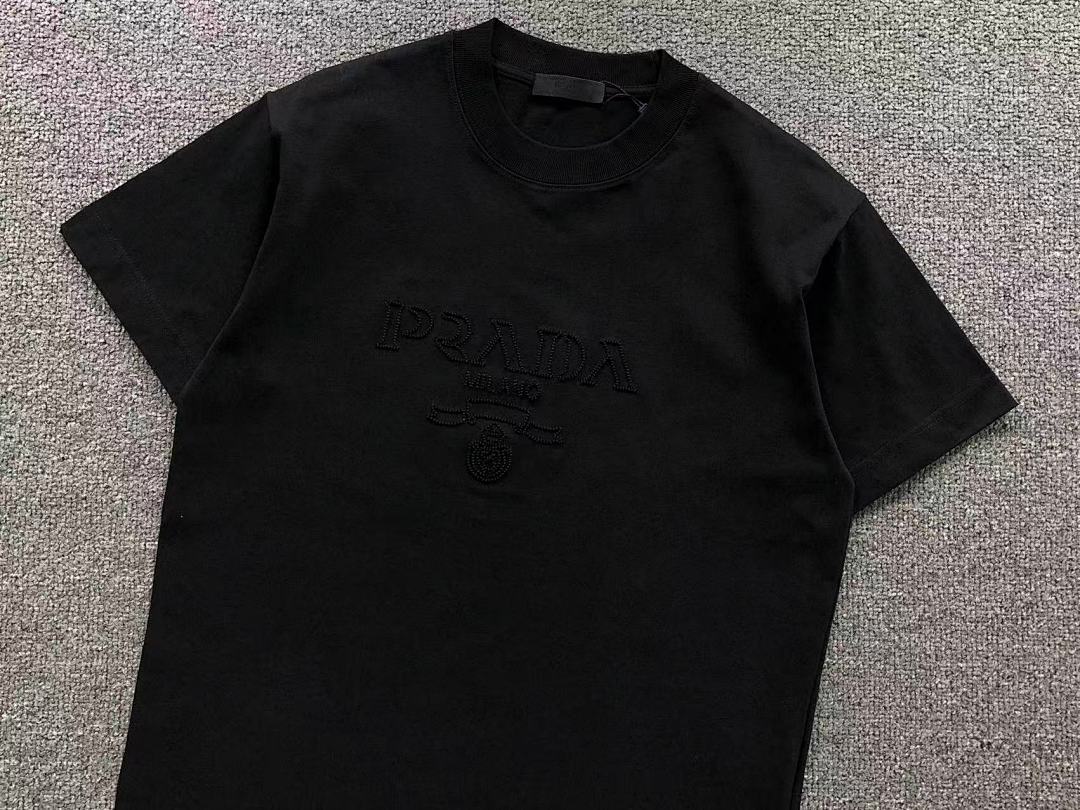 Prada 115 P⭐A⭐A T-SHIRT 510102381 (Im 170Cm 60Kg I Wear Size S In The Phot) - Image 9