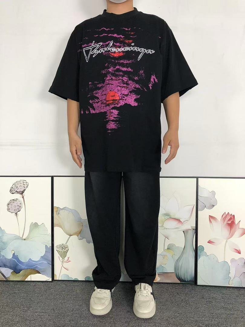 Balenciaga 135 B⭐L⭐⭐⭐IA⭐A T-SHIRT 42071710163 (Im 170Cm 60Kg I Wear Size S In The Phot) - Image 3
