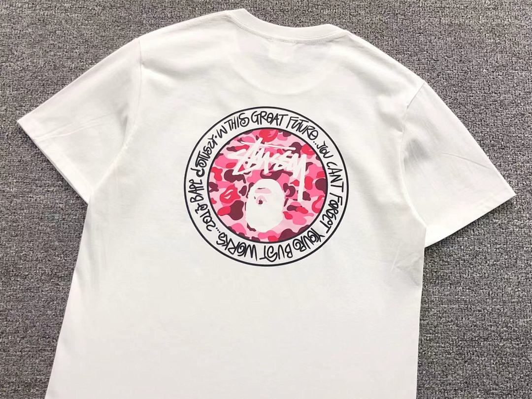 Bape 78 BAPE STUSSY T-SHIRT 411181942 (Im 170Cm 57Kg I Wear Size S In The Phot) - Image 8