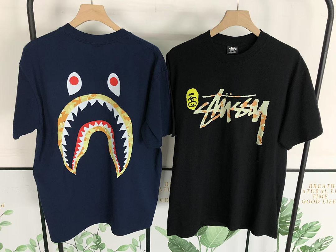 Bape 85 STUSSY BAPE T-SHIRT 3104151831 (Im 170Cm 60Kg I Wear Size L In The Phot) - Image 24