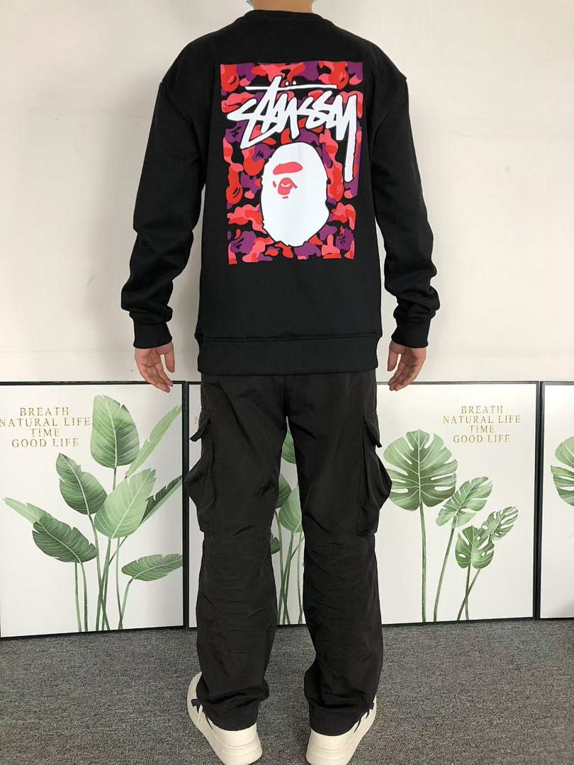Bape 125 BAPE STUSSY HOODIE 4111280617 (Im 170Cm 55Kg I Wear Size S In The Phot) - Image 4