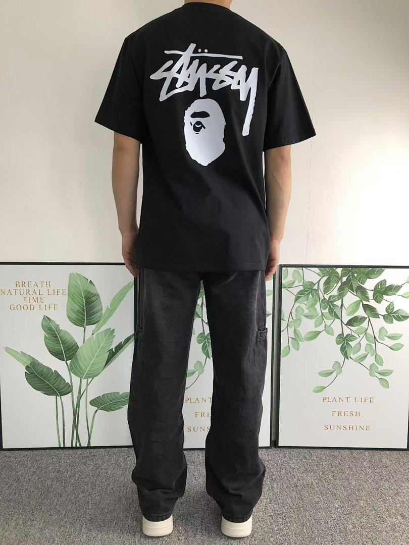 Bape 79 BAPE STUSSY T-SHIRT 411183442 (Im 170Cm 57Kg I Wear Size S In The Phot) - Image 4