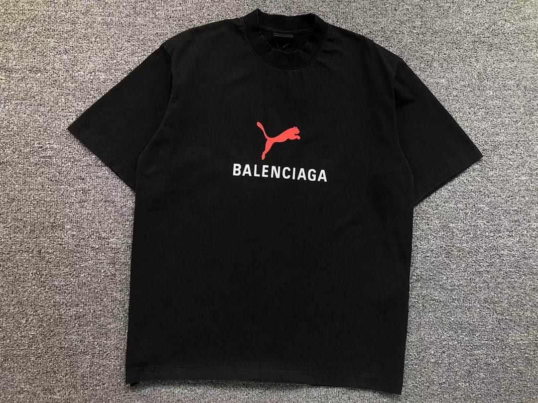 Balenciaga 118 B⭐L⭐⭐⭐IA⭐A PUMA T-SHIRT 3108082421 (Im 170Cm 60Kg I Wear Size S In The Phot) - Image 7