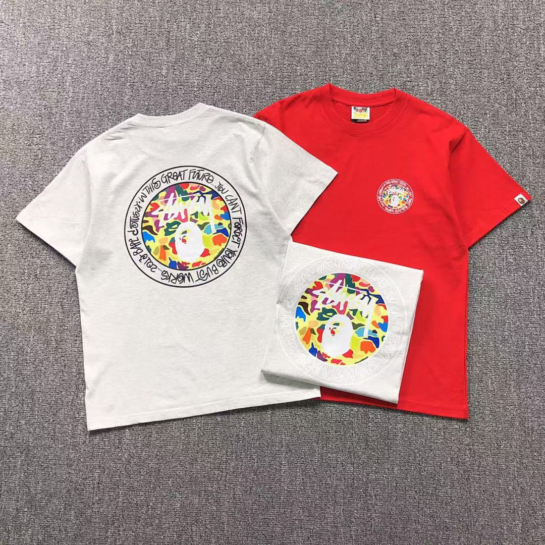 Bape 78 BAPE STUSSY T-SHIRT 1102090842 (Im 170Cm 55Kg I Wear Size S In The Phot)
