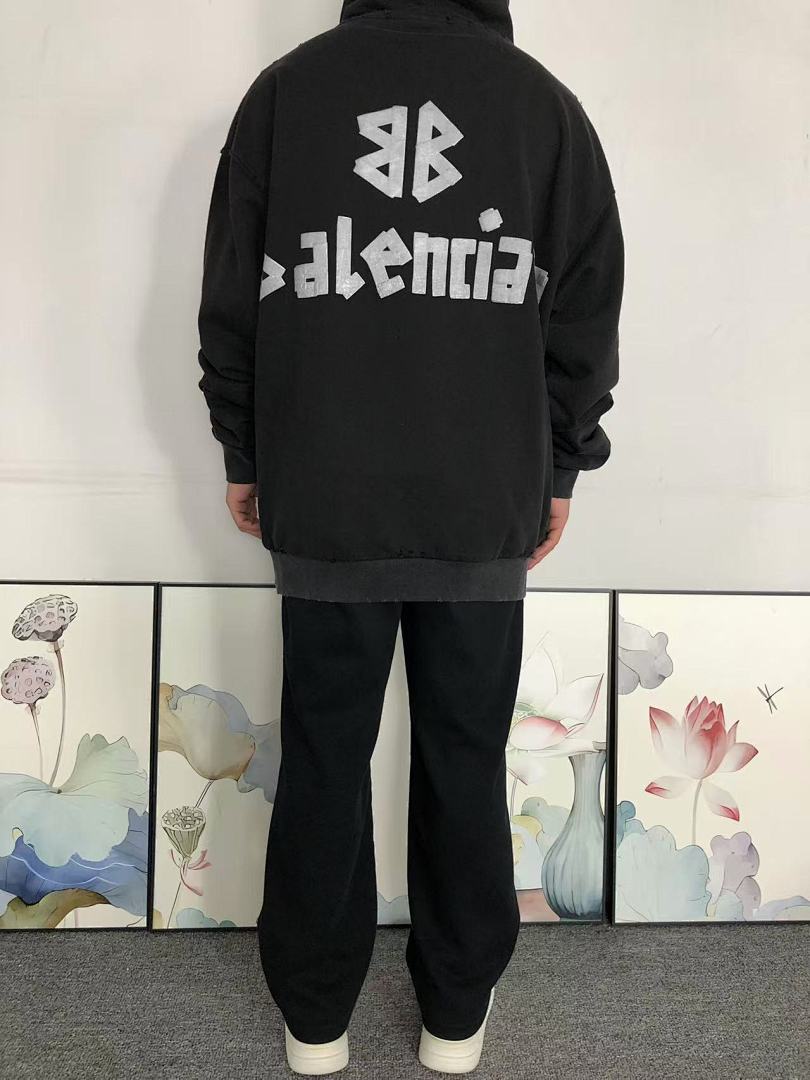 Balenciaga 258 B⭐L⭐⭐⭐IA⭐A HOODIE 31010043221 (Im 170Cm 60Kg I Wear Size M In The Phot) - Image 4