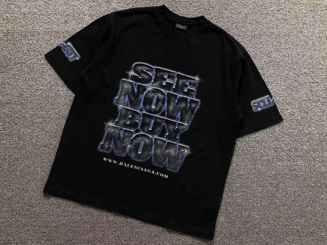 Balenciaga 135 B⭐L⭐⭐⭐IA⭐A T-SHIRT 42041311163 (Im 170Cm 60Kg I Wear Size XS In The Phot) - Image 8