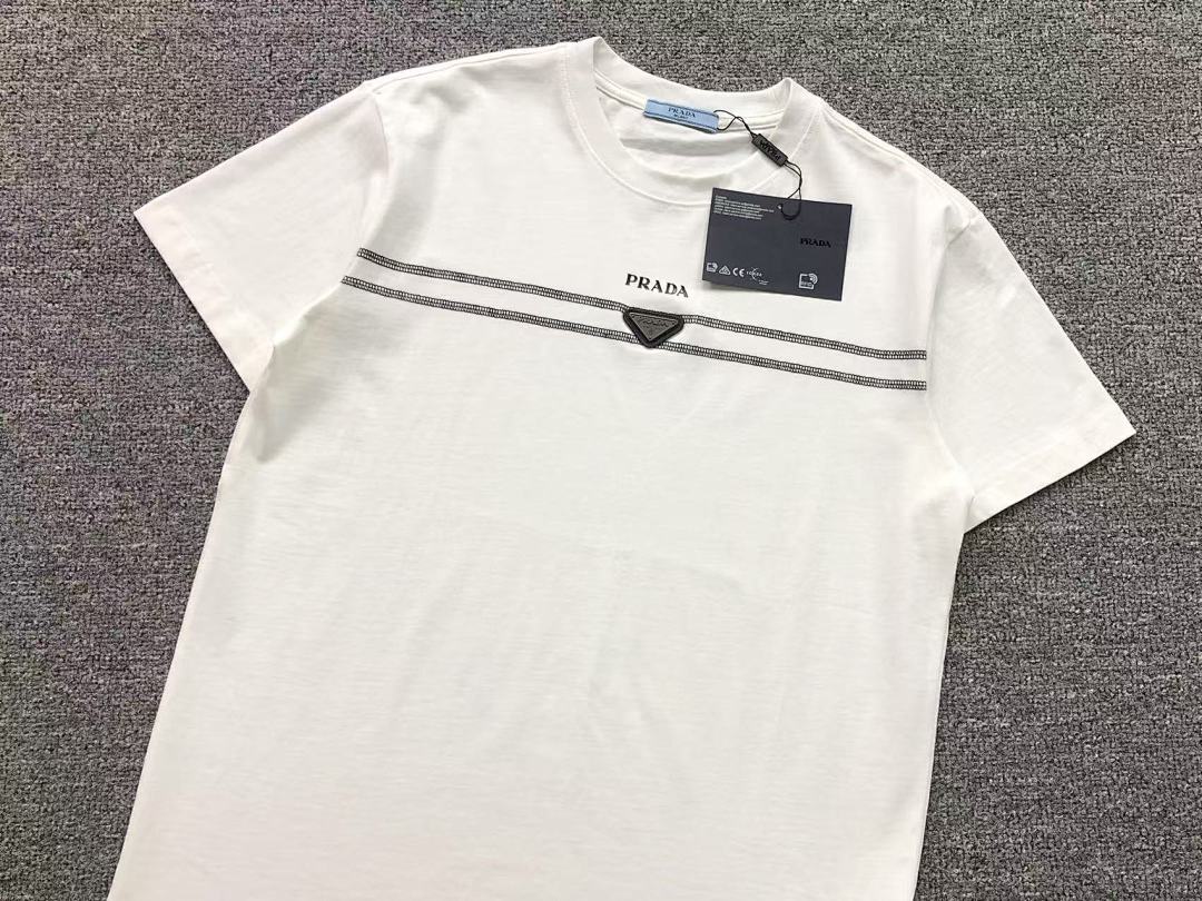 Prada 118 P⭐A⭐A T-SHIRT 3203200321 (Im 170Cm 60Kg I Wear Size L In The Phot) - Image 9