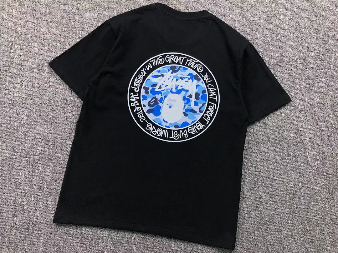 Bape 78 BAPE STUSSY T-SHIRT 411181642 (Im 170Cm 57Kg I Wear Size S In The Phot) - Image 8