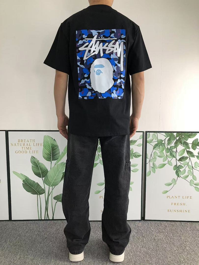 Bape 79 BAPE STUSSY T-SHIRT 411183542 (Im 170Cm 57Kg I Wear Size S In The Phot) - Image 4