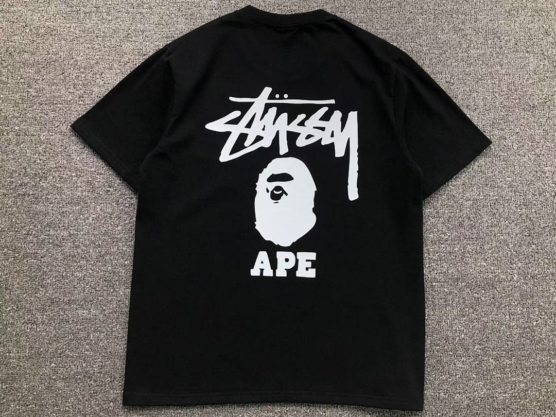 Bape 79 BAPE STUSSY T-SHIRT 411182242 (Im 170Cm 57Kg I Wear Size S In The Phot) - Image 7