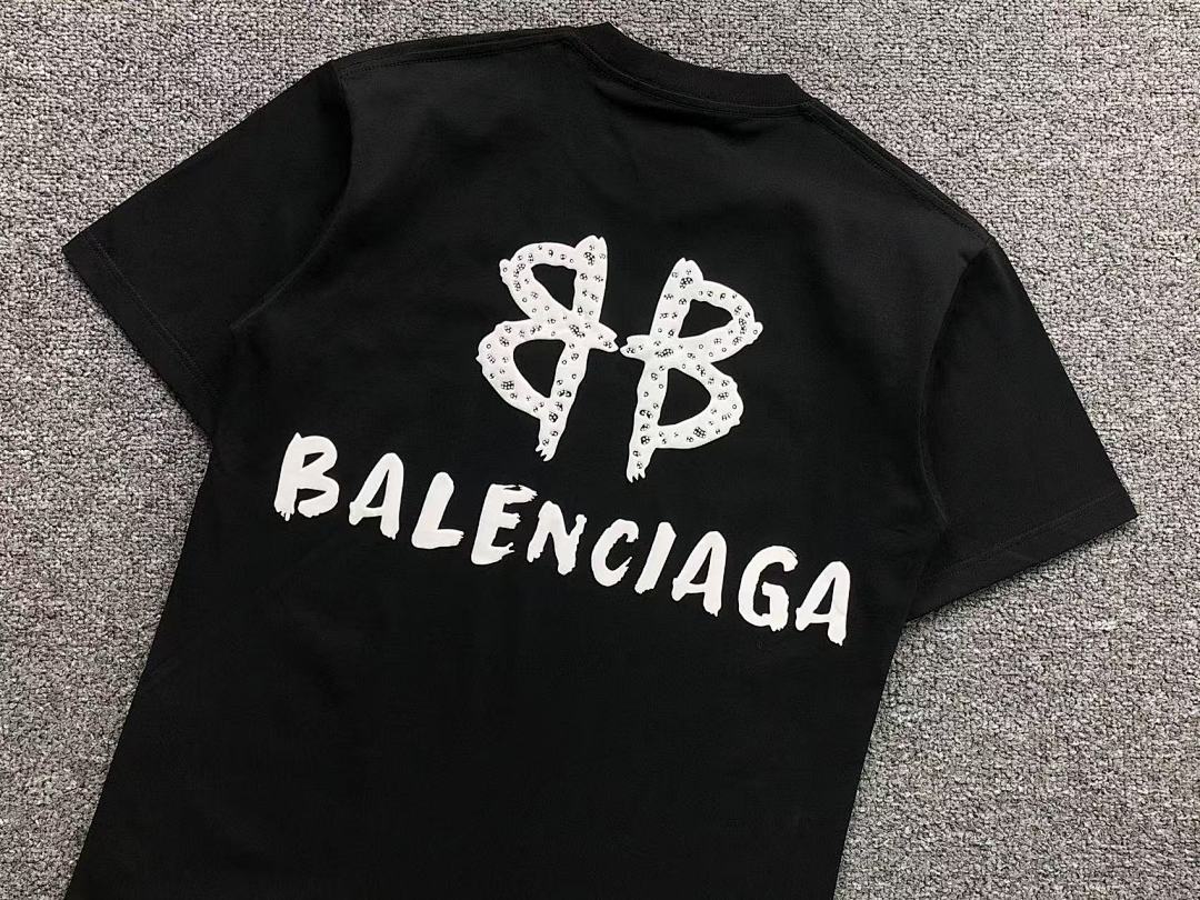 Balenciaga 115 B⭐L⭐⭐⭐IA⭐A T-SHIRT 3103235120 (Im 170Cm 60Kg I Wear Size S In The Phot) - Image 9