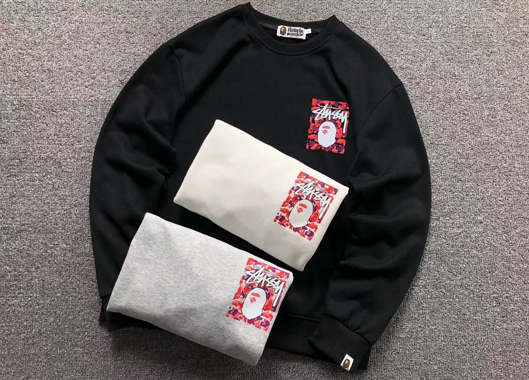 Bape 125 BAPE STUSSY HOODIE 4111280617 (Im 170Cm 55Kg I Wear Size S In The Phot) - Image 19