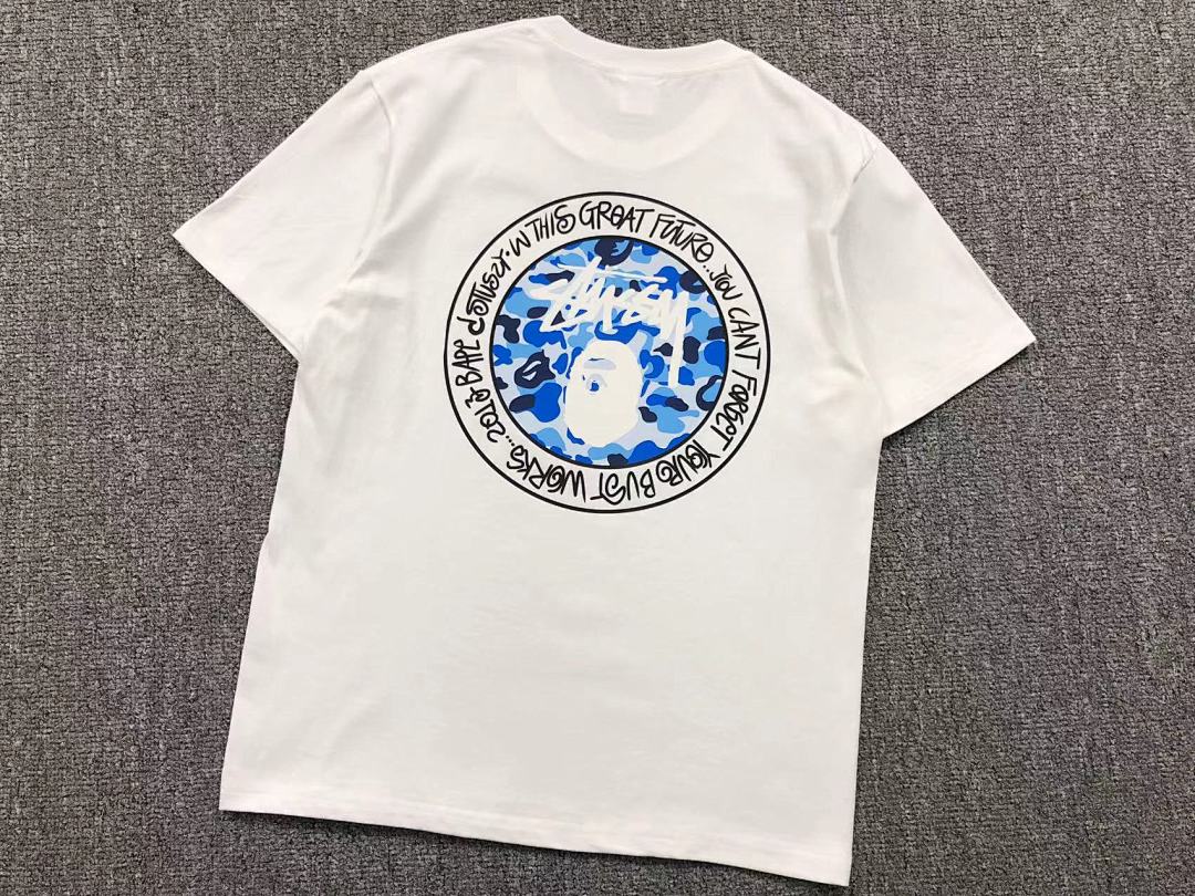 Bape 78 BAPE STUSSY T-SHIRT 411181642 (Im 170Cm 57Kg I Wear Size S In The Phot) - Image 13