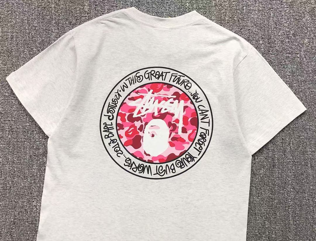 Bape 78 BAPE STUSSY T-SHIRT 1102090642 (Im 170Cm 55Kg I Wear Size S In The Phot) - Image 9