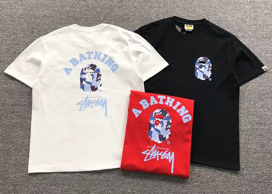 Bape 79 BAPE STUSSY T-SHIRT 411182642 (Im 170Cm 57Kg I Wear Size S In The Phot) - Image 5