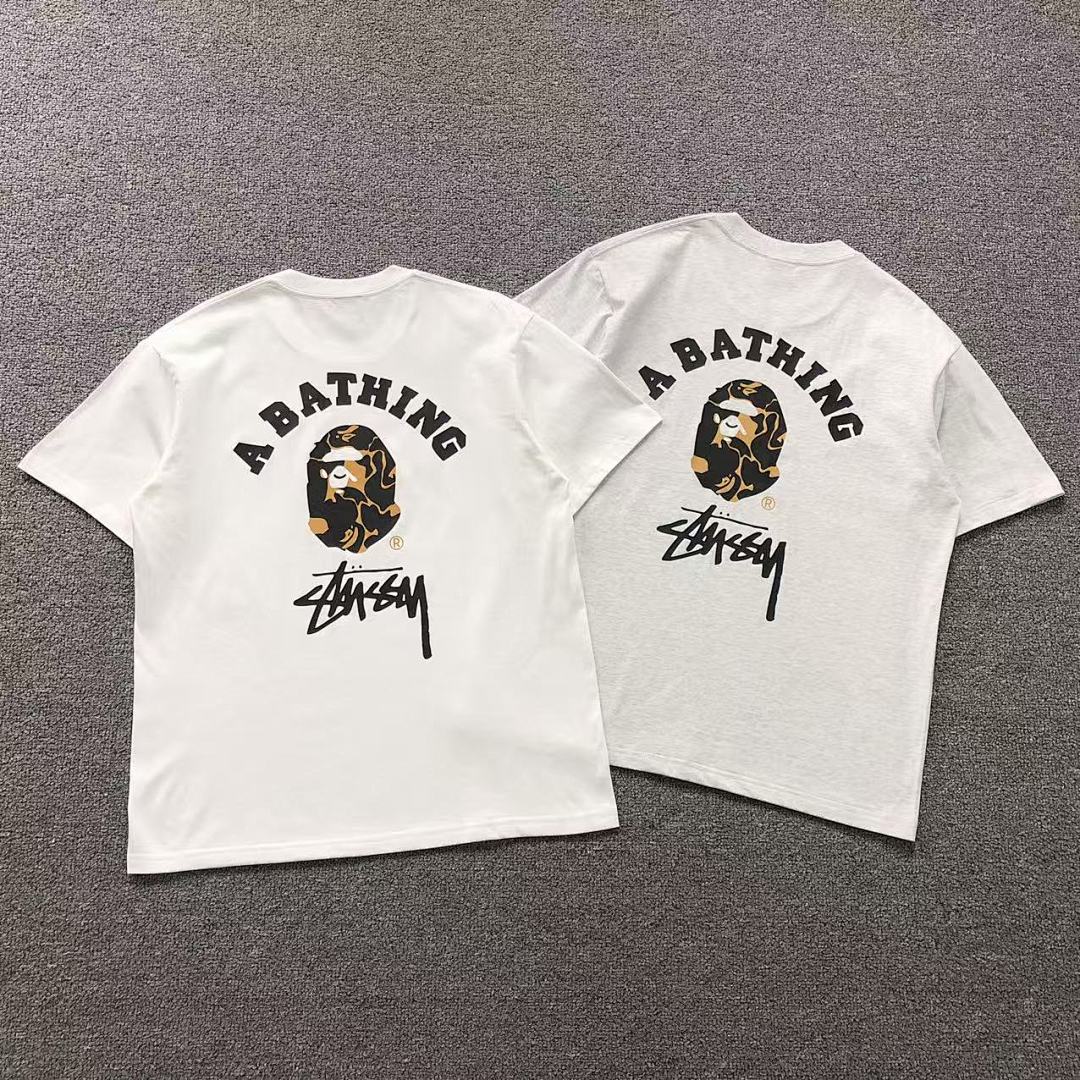 Bape 85 STUSSY BAPE T-SHIRT 3104111731 (Im 170Cm 60Kg I Wear Size M In The Phot)