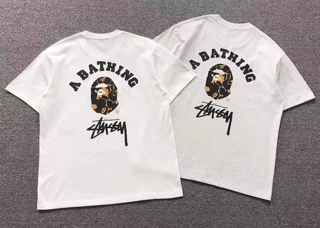 Bape 85 STUSSY BAPE T-SHIRT 3104111731 (Im 170Cm 60Kg I Wear Size M In The Phot) - Image 5