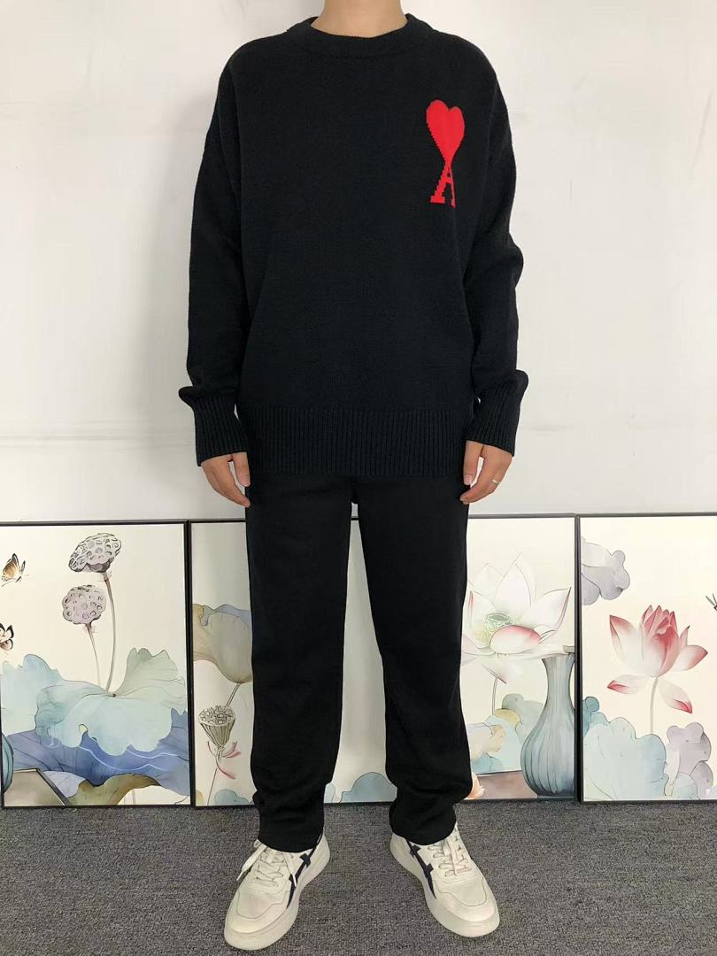 AMI 188 AMI SWEATER 21103062001 (Im 170Cm 60Kg I Wear Size L In The Phot) - Image 3