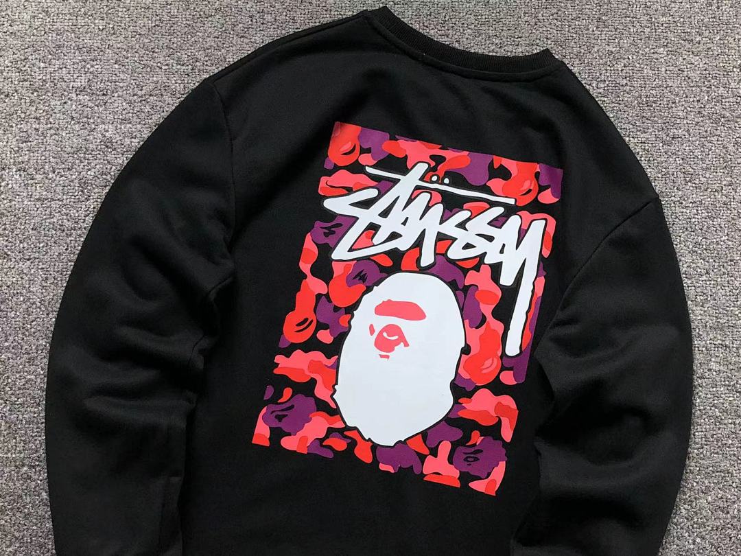 Bape 125 BAPE STUSSY HOODIE 4111280617 (Im 170Cm 55Kg I Wear Size S In The Phot) - Image 9