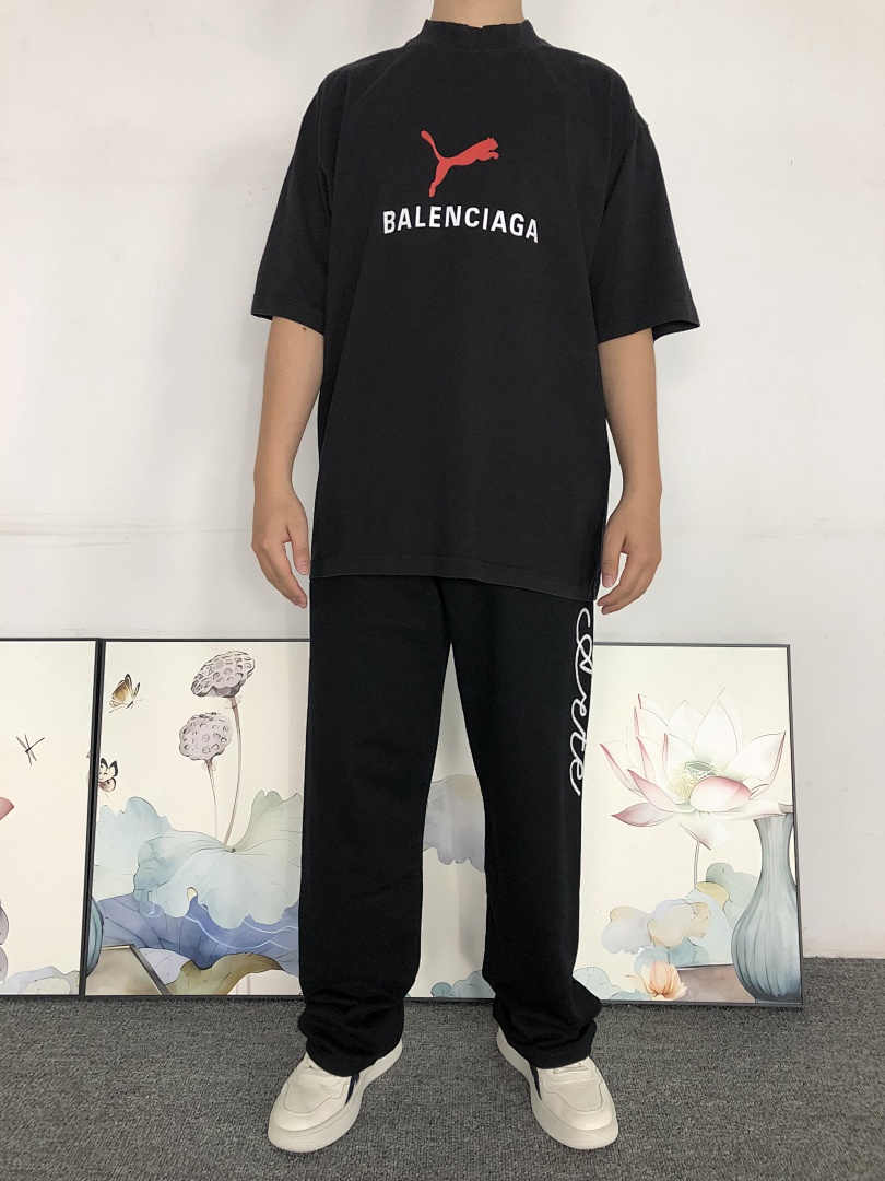 Balenciaga 118 B⭐L⭐⭐⭐IA⭐A PUMA T-SHIRT 3108082421 (Im 170Cm 60Kg I Wear Size S In The Phot) - Image 3