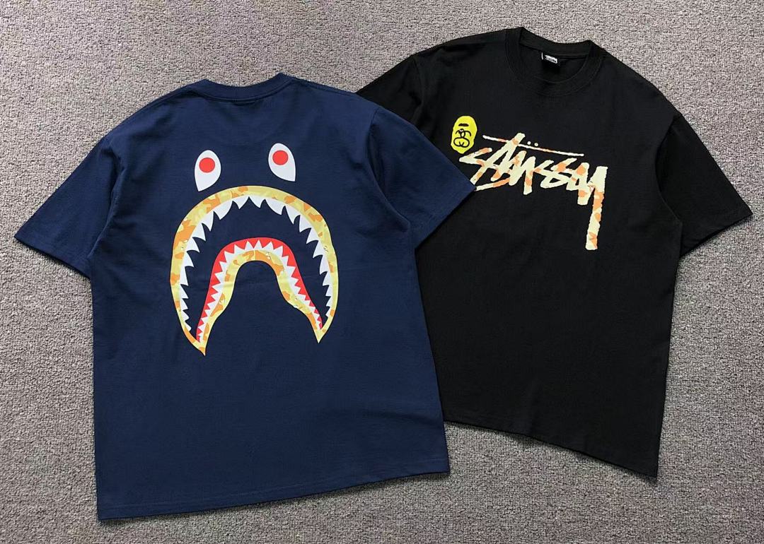 Bape 85 STUSSY BAPE T-SHIRT 3104151831 (Im 170Cm 60Kg I Wear Size L In The Phot) - Image 5