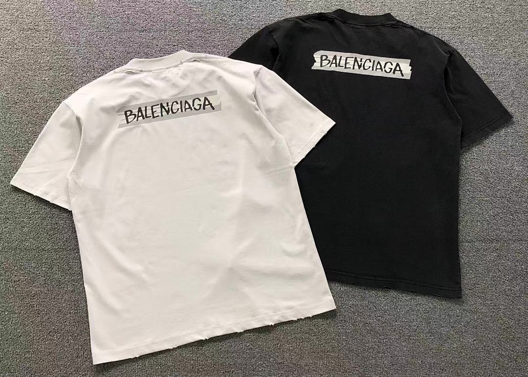 Balenciaga 125 B⭐L⭐⭐⭐IA⭐A T-SHIRT 3203242421 (Im 170Cm 60Kg I Wear Size S In The Phot) - Image 5