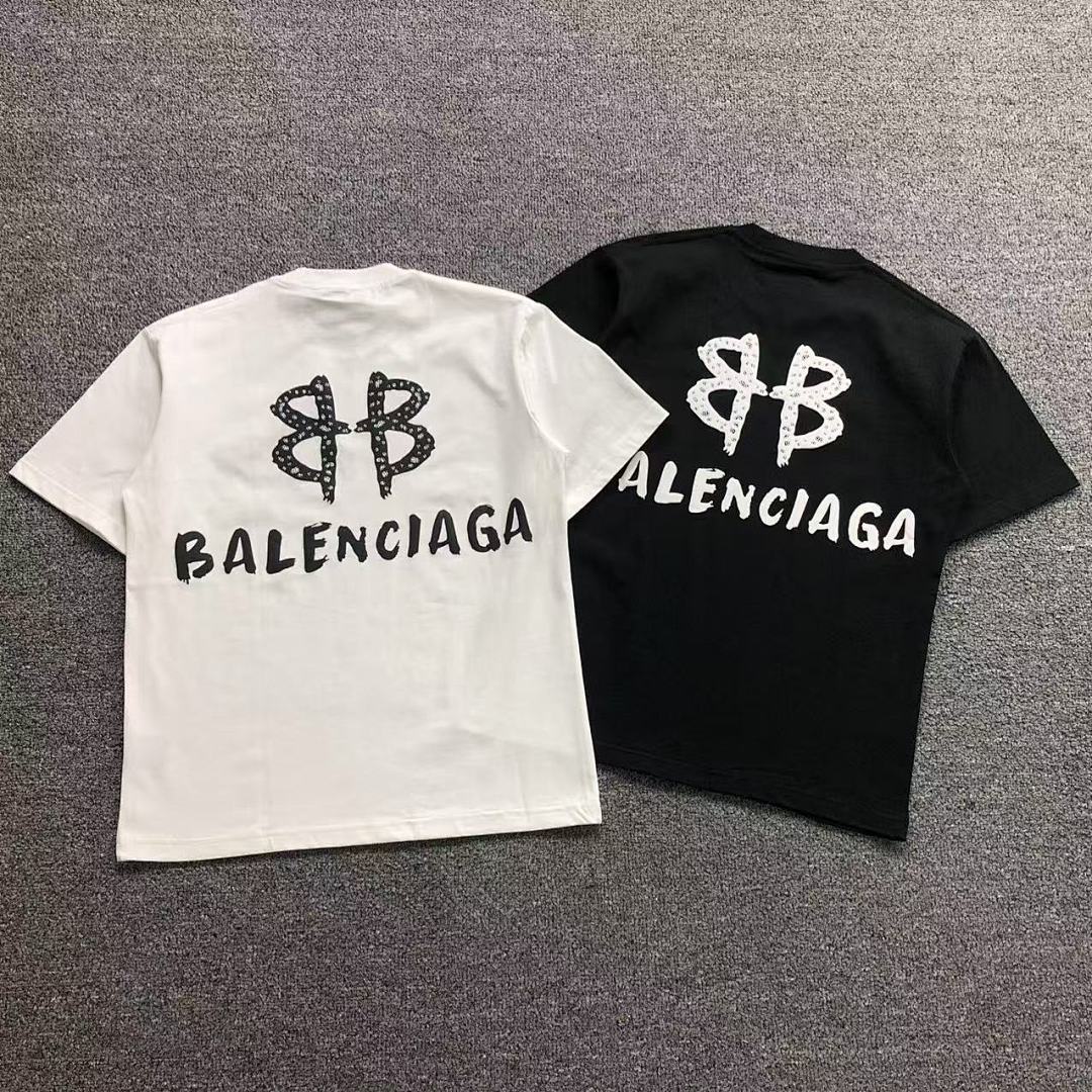 Balenciaga 115 B⭐L⭐⭐⭐IA⭐A T-SHIRT 3103235120 (Im 170Cm 60Kg I Wear Size S In The Phot)