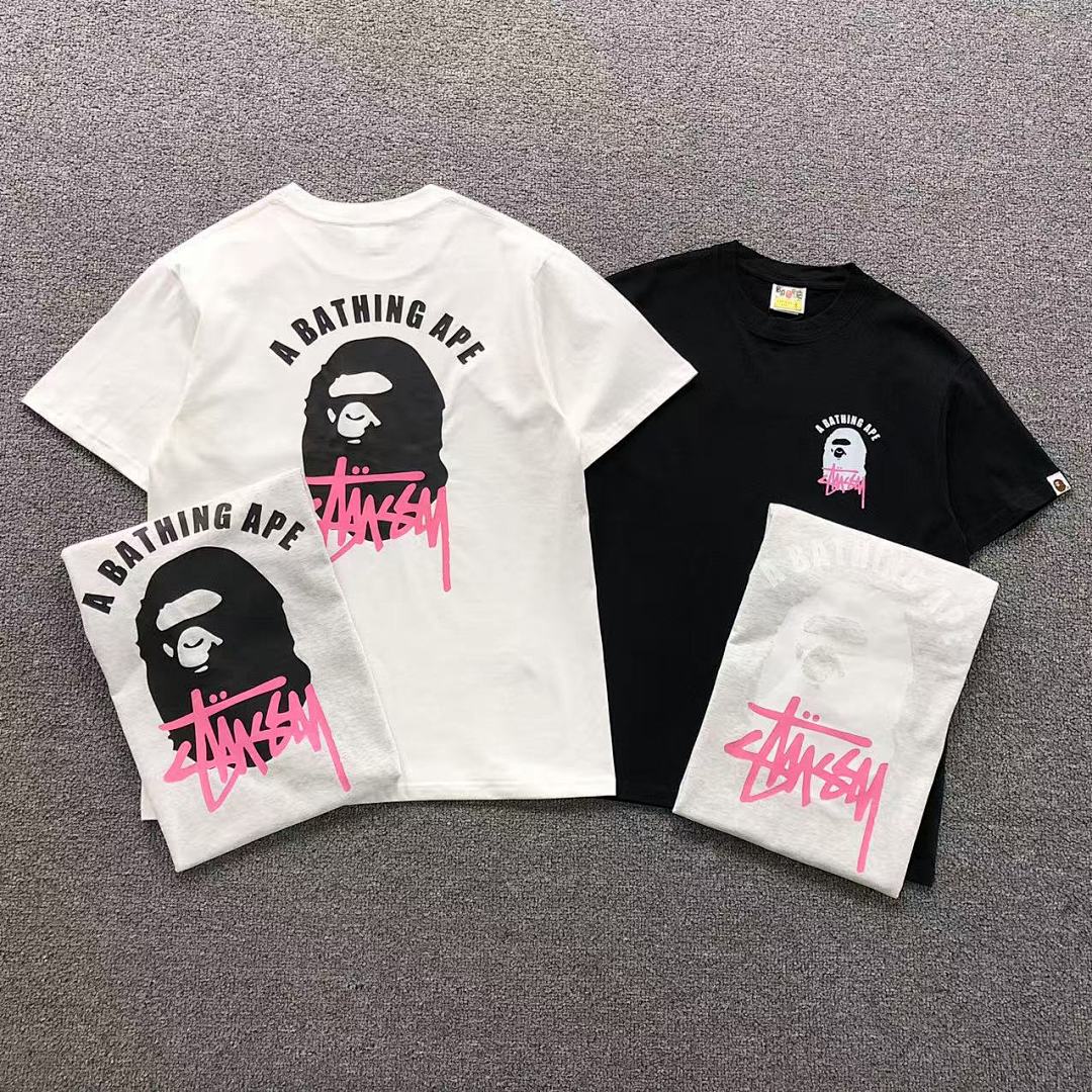 Bape 85 BAPE STUSSY T-SHIRT 4105171717 (Im 170Cm 60Kg I Wear Size S In The Phot)