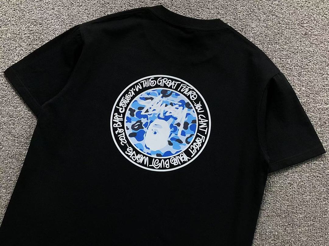 Bape 85 BAPE STUSSY T-SHIRT 124230431 (Im 170Cm 60Kg I Wear Size M In The Phot) - Image 9