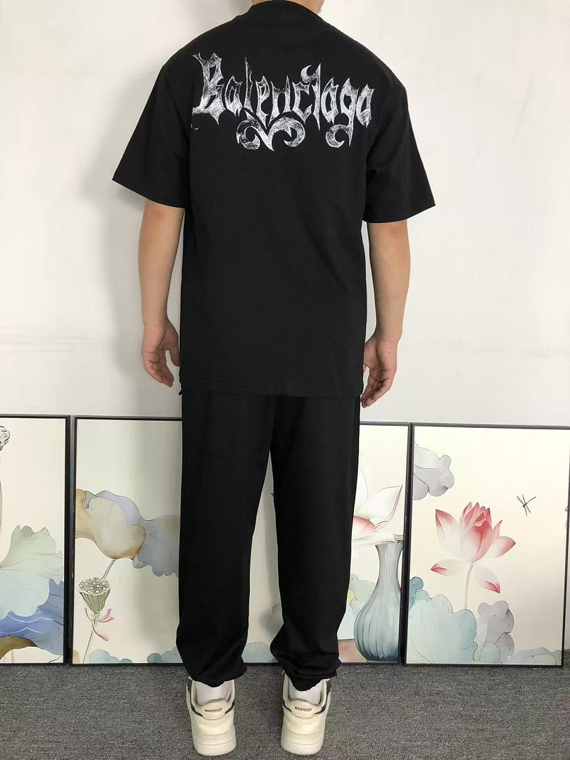 Balenciaga 113 B⭐L⭐⭐⭐IA⭐A T-SHIRT 5261103147 (Im 170Cm 60Kg I Wear Size M In The Phot) - Image 4