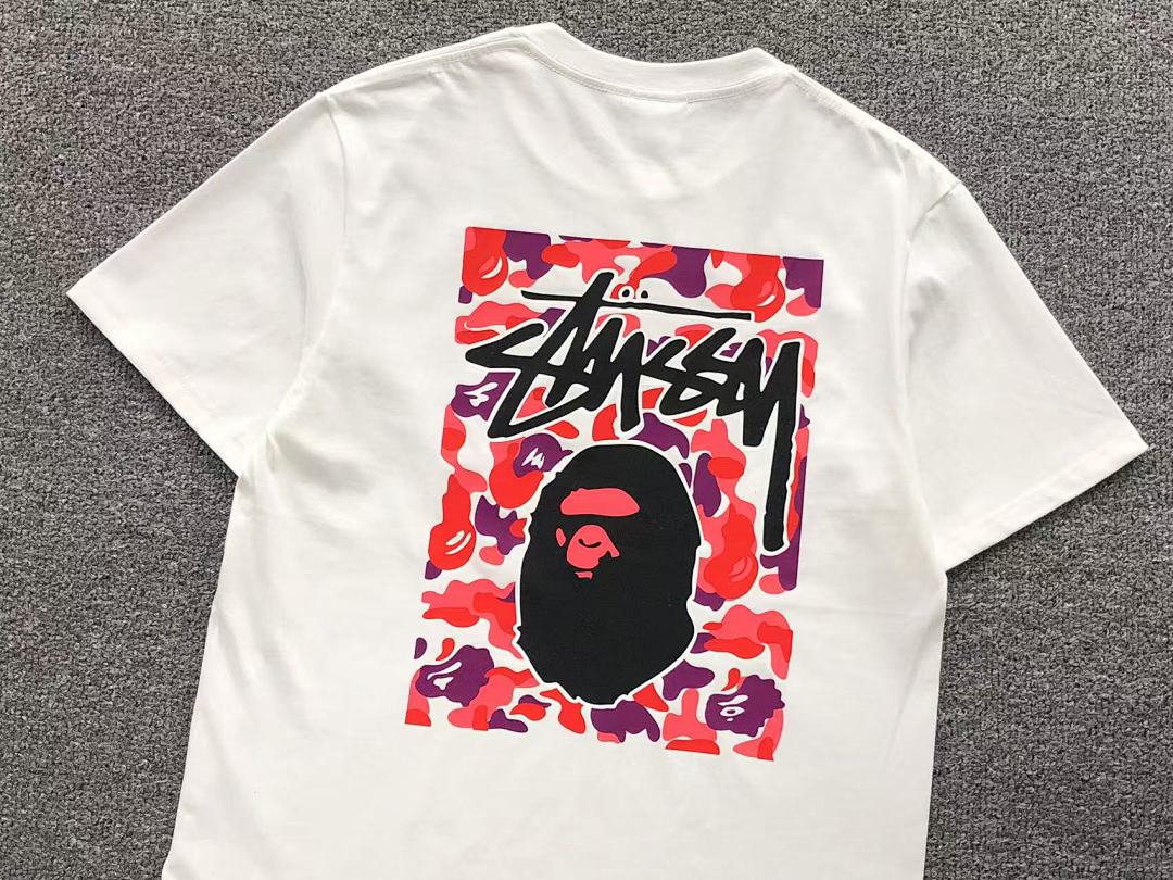 Bape 79 BAPE STUSSY T-SHIRT 411183542 (Im 170Cm 57Kg I Wear Size S In The Phot) - Image 29