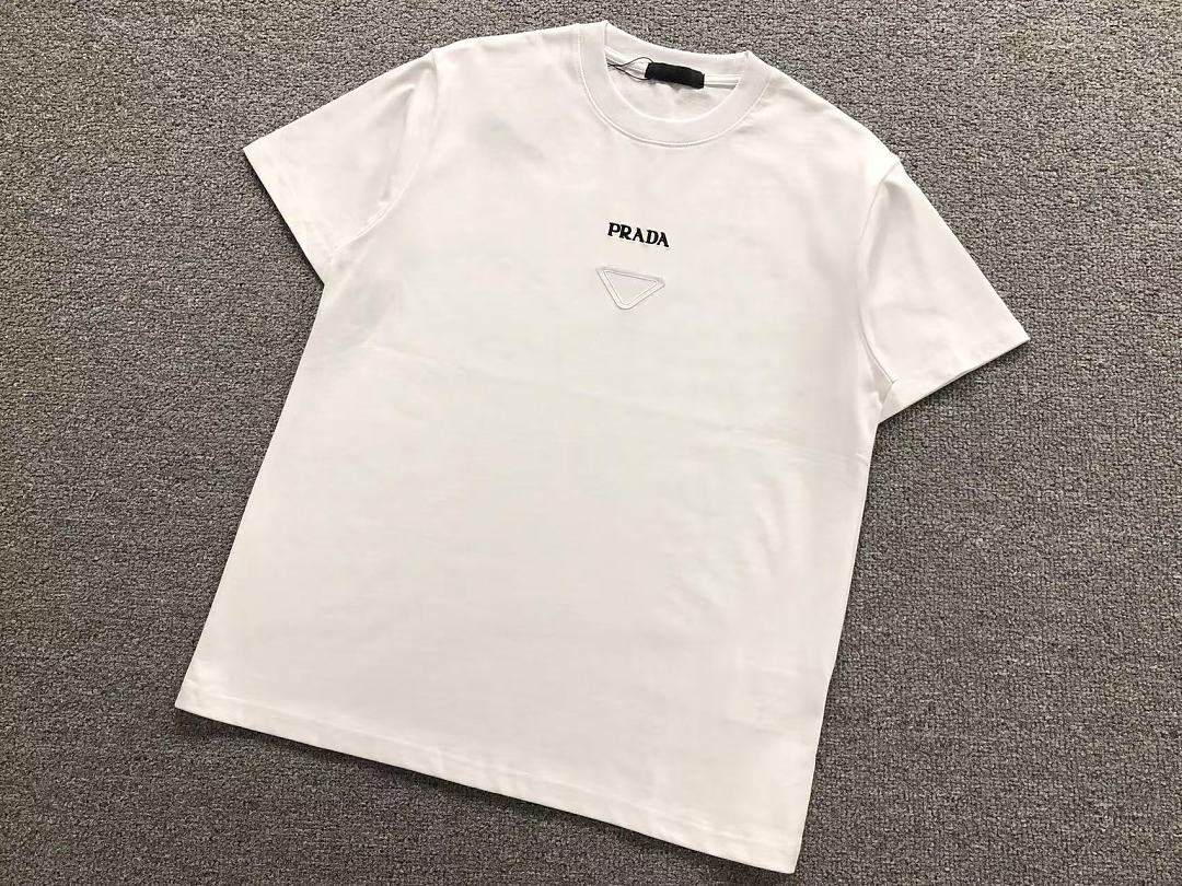 Prada 125 P⭐A⭐A T-SHIRT 2208032415 (Im 170Cm 60Kg I Wear Size S In The Phot) - Image 7