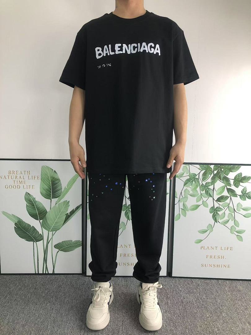 Balenciaga 128 B⭐L⭐⭐⭐IA⭐A T-SHIRT 411187701 (Im 170Cm 57Kg I Wear Size M In The Phot) - Image 3