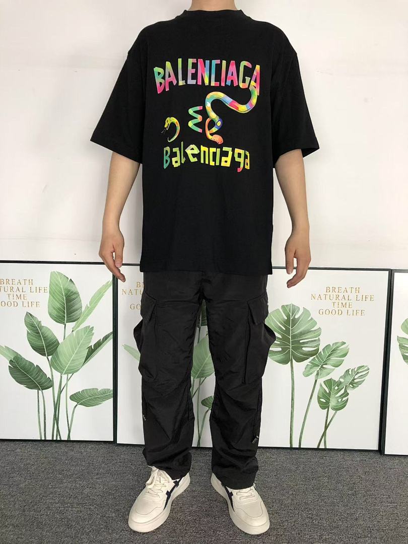 Balenciaga 95 B⭐L⭐⭐⭐IA⭐A T-SHIRT 502172681 (Im 170Cm 57Kg I Wear Size 1 In The Phot) - Image 3