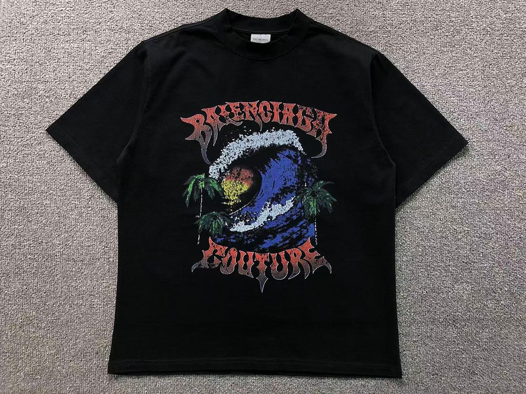 Balenciaga 128 B⭐L⭐⭐⭐IA⭐A T-SHIRT 42060511163 (Im 170Cm 60Kg I Wear Size XS In The Phot) - Image 7