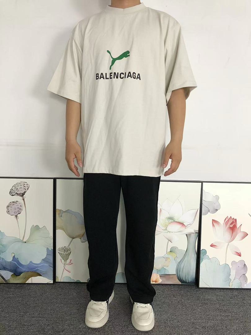 Balenciaga 128 B⭐L⭐⭐⭐IA⭐A PUMA T-SHIRT 42040806163 (Im 170Cm 60Kg I Wear Size XS In The Phot) - Image 3