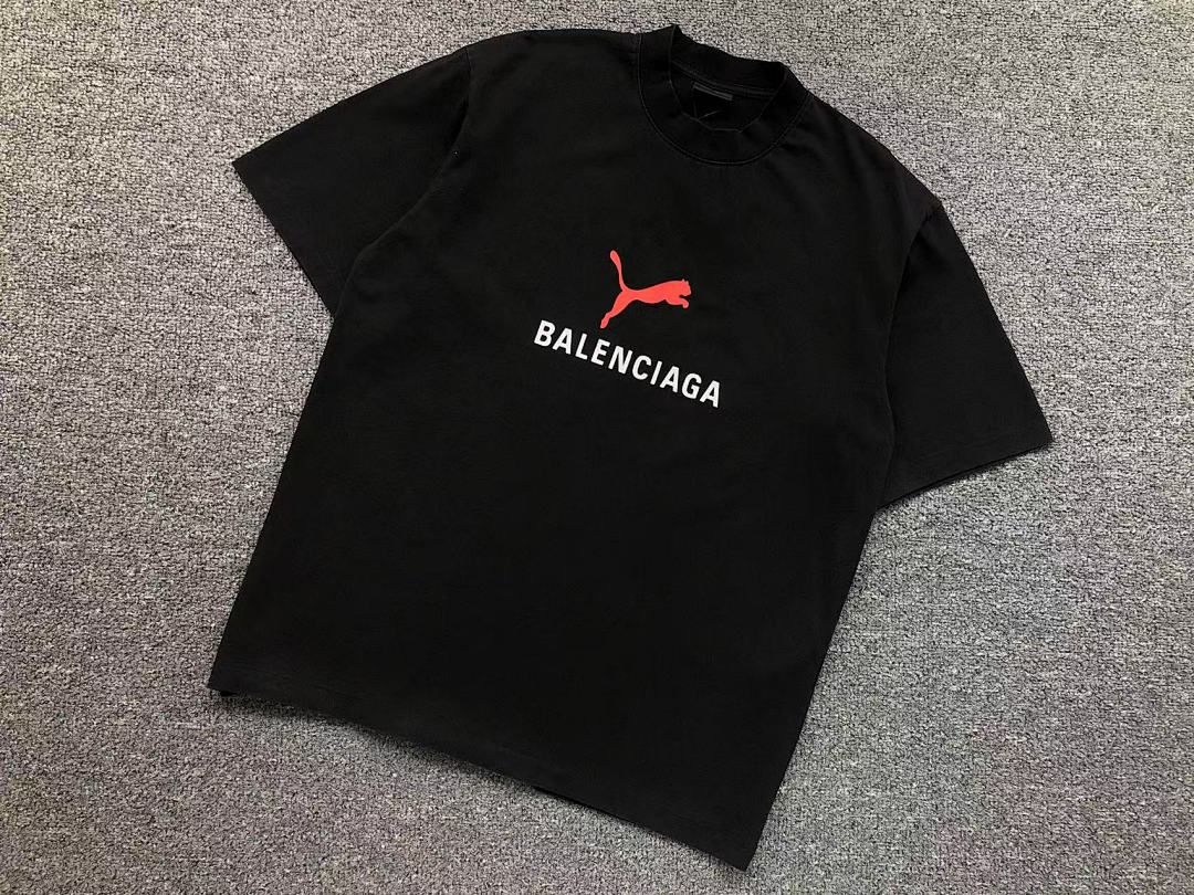 Balenciaga 118 B⭐L⭐⭐⭐IA⭐A PUMA T-SHIRT 3108082421 (Im 170Cm 60Kg I Wear Size S In The Phot) - Image 8