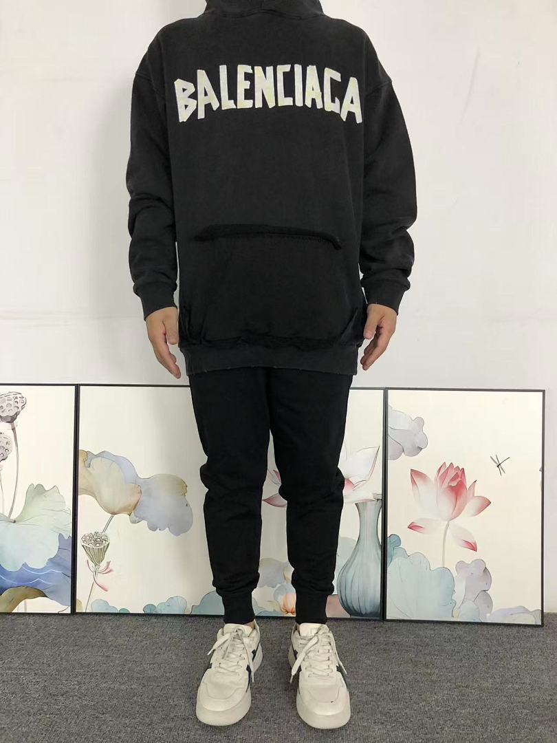 Balenciaga 225 B⭐L⭐⭐⭐IA⭐A HOODIE 5101172136 (Im 170Cm 60Kg I Wear Size S In The Phot) - Image 3