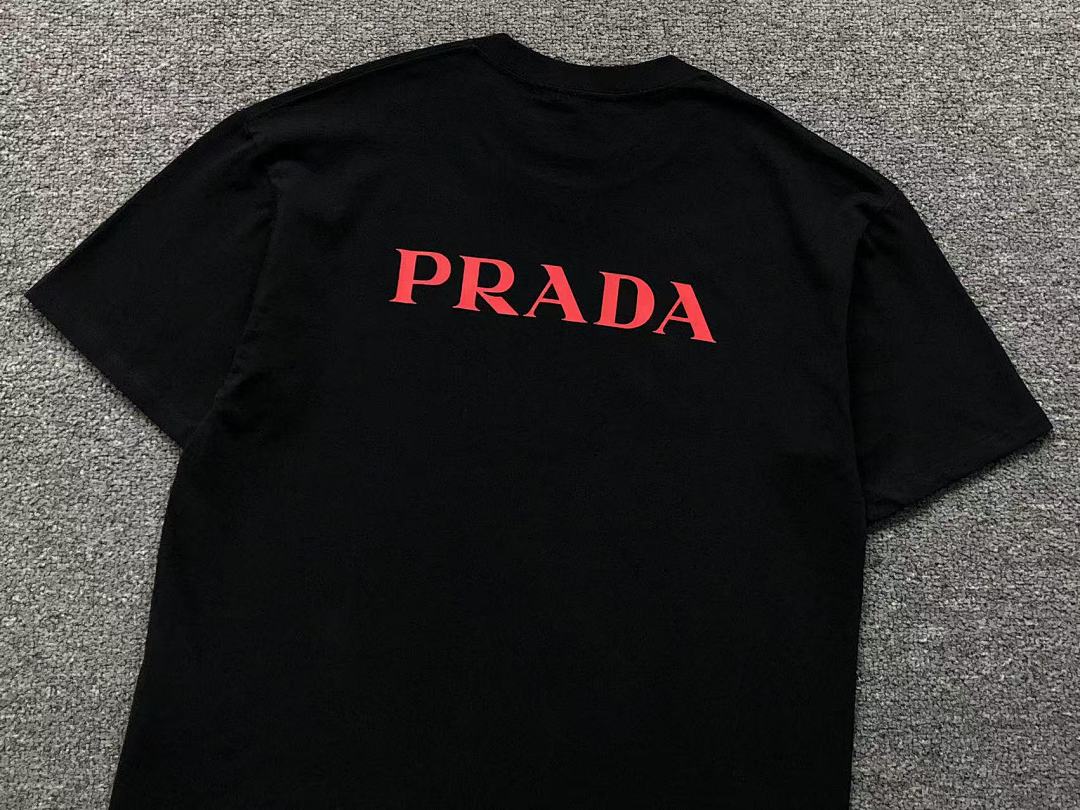 Prada 108 P⭐A⭐A T-SHIRT 505281070 (Im 170Cm 60Kg I Wear Size L In The Phot) - Image 12