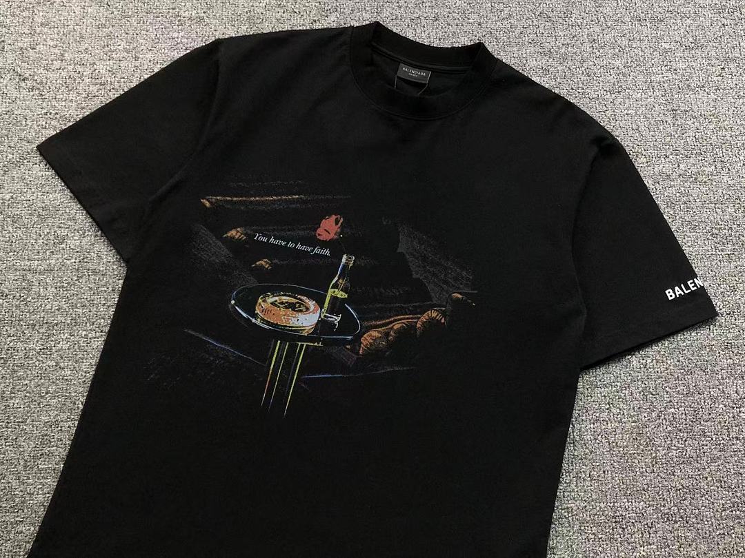 Balenciaga 129 B⭐L⭐⭐⭐IA⭐A T-SHIRT 3206173121 (Im 170Cm 60Kg I Wear Size S In The Phot) - Image 7